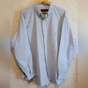 Ralph Lauren Light Blue Casual Button Down Shirt 2XL